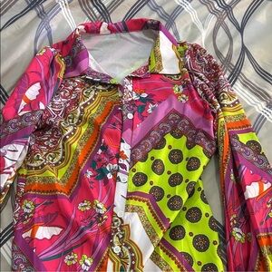 SHEIN Multicolor Patterned Blouse